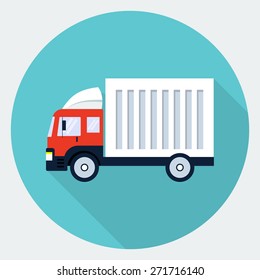 Vector delivery truck icon