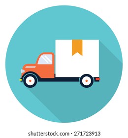 Vector delivery truck icon 