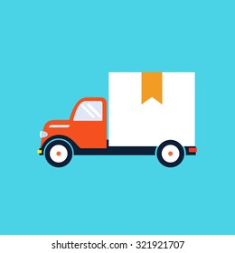 Vector delivery truck icon