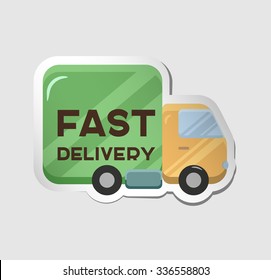 Vector delivery truck icon
