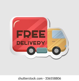 Vector delivery truck icon