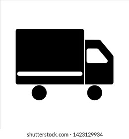 Vector delivery truck icon. black symbol with trendy flat style icon for web site design, logo, app, UI isolated on white background