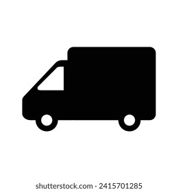 Vector delivery truck icon design template.
