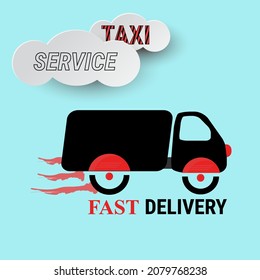 Vector Delivery truck, public transport symbol design. vector illustration.