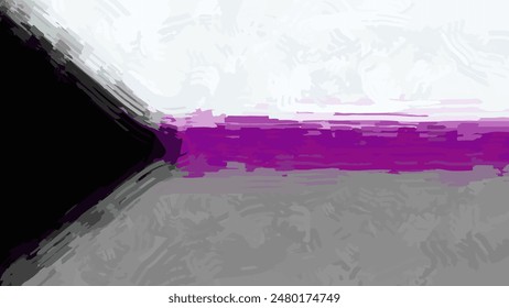 Vector Demisexual Pride Flag. Textured stylish illustration for Pride Month. Stylized background