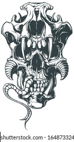 Vector Demon Skull