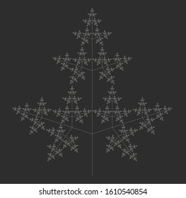 Vector Dendritic Self-Similar Design - Tree Like L-system Mathematical Model