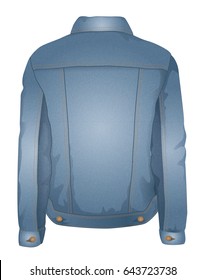 A vector denim jacket with denim texture.