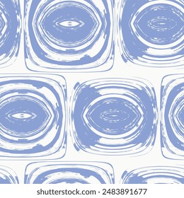 Vector denim , cielo , mar, océano y flores colores azules tonos geo print trend étnico ikat inspirado estampados diseño 