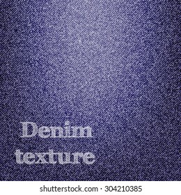 Vector denim texture. Purple jeans background. Vector illustration