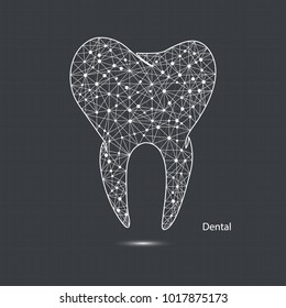 Vector Dent mapping concept with dots design.