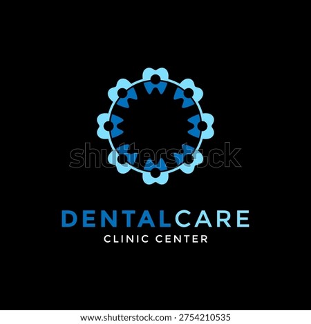 Vector dental care logo, braces logo design template