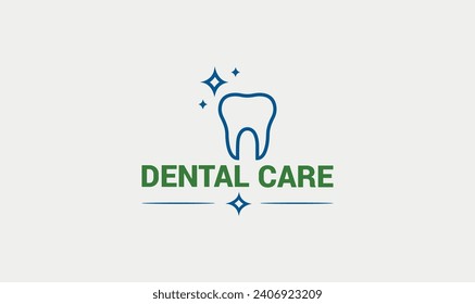 vector dental care logo design