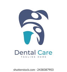 vector dental care logo design clinic logo template
