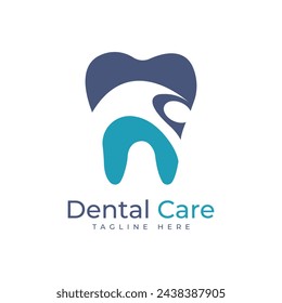 vector dental care logo design clinic logo template