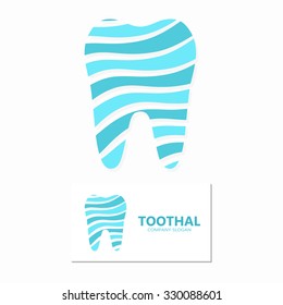 Vector dental clinic logo design template