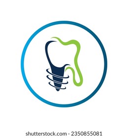 vector of  Dental implant logo and symbol design template