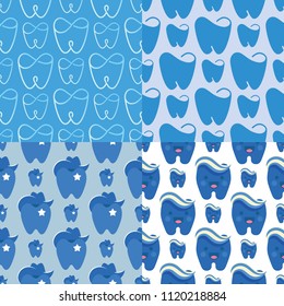 Vector dental label protection template illustration stomatology mouth graphic oral element seamless pattern background