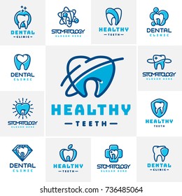 Vector dental label protection template illustration abstract stomatology mouth graphic oral element