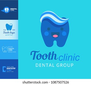 Vector dental logo protection template illustration stomatology mouth graphic oral element