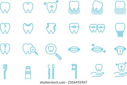 Vector Dental Medical Icon Set