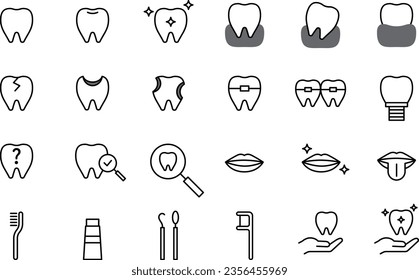 Vector Dental Medical Icon Set