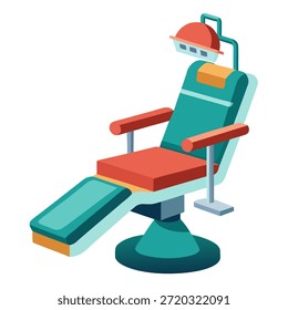 Vector de silla dental sobre fondo blanco.
