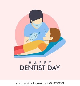 vector dentist day poster template