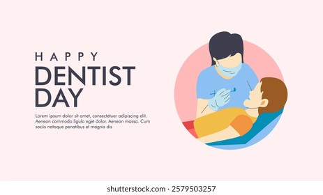 vector dentist day poster template