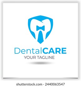 Vector dentist logo design template