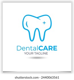 Vector dentist logo design template