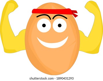 
a vector depicting eggs representing a healthy, high protein die