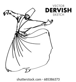 Vector DERVISH Sketch - Hand Drawn Dervish