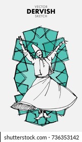 Vector DERVISH Sketch - Hand Drawn Dervish