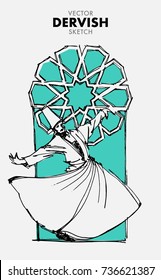 Vector DERVISH Sketch - Hand Drawn Dervish