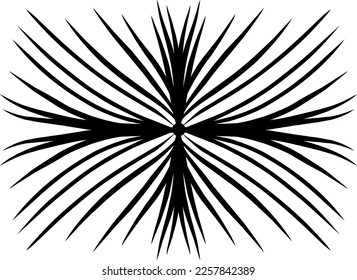 Vector desain abstract monochrome radial rays artwork.