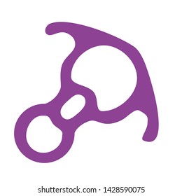 Vector descender on white background