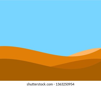 Vector desert landscape background illustration