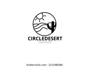 vector desert logo isolated on white background