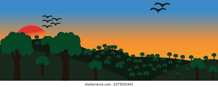 Vector desert or mountains illustrator