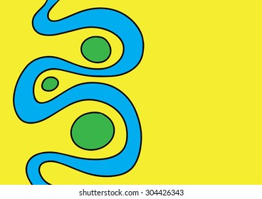 Vector desert river background illustration.