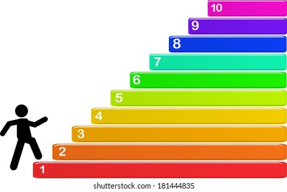 Vector design 10 steps concept 