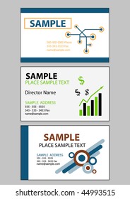 vector design of 3 business cards