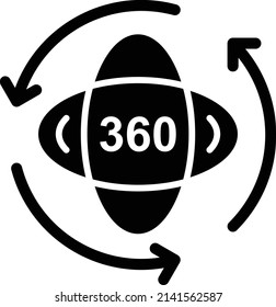 Diseño de vectores 360 grados Estilo de icono