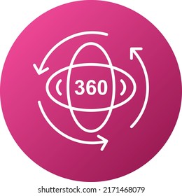 Diseño de vectores 360 grados Estilo de icono
