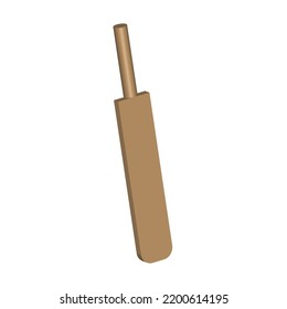vector design of 3d wooden cricket bat