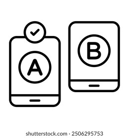 Vector design of ab test 