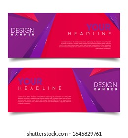sitio web de banners abstracto de diseño vectorial