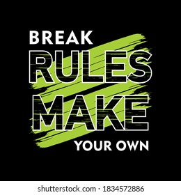 vector design abstract break rules, typhography, vector illustration