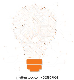VECTOR DESIGN: An abstract design of Circuit lightbulb